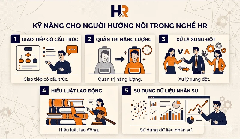 kỹ năng cho người hướng nội trong nghề HR
