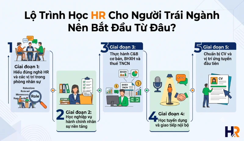 Lộ trình học HR cho người trái ngành nên bắt đầu từ đâu