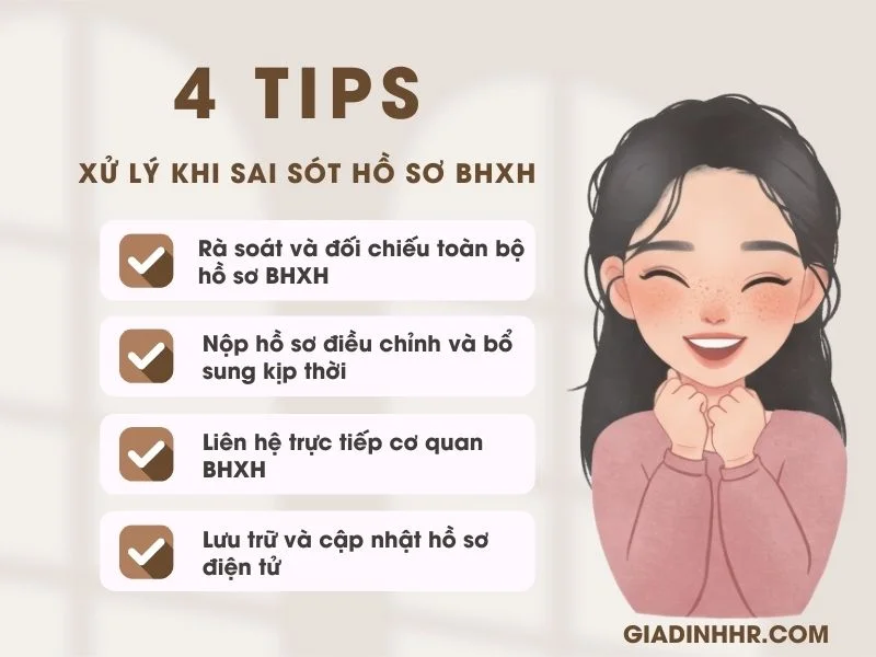 4 TIPS Xử lý khi sai sót hồ sơ BHXH